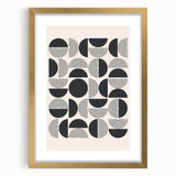 Bohemian Wall Art - Black & White Geometric Boho Decor Canvas