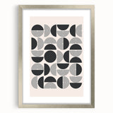 Bohemian Wall Art - Black & White Geometric Boho Decor Canvas
