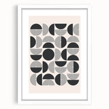 Bohemian Wall Art - Black & White Geometric Boho Decor Canvas