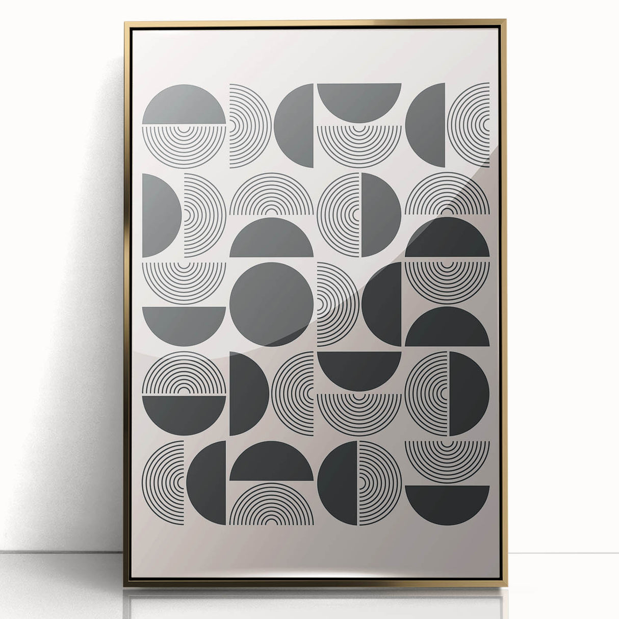 Bohemian Wall Art - Black & White Geometric Boho Decor Canvas