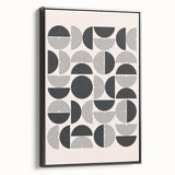 Bohemian Wall Art - Black & White Geometric Boho Decor Canvas