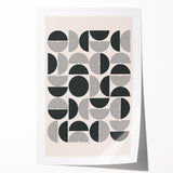 Bohemian Wall Art - Black & White Geometric Boho Decor Canvas