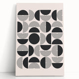 Bohemian Wall Art - Black & White Geometric Boho Decor Canvas