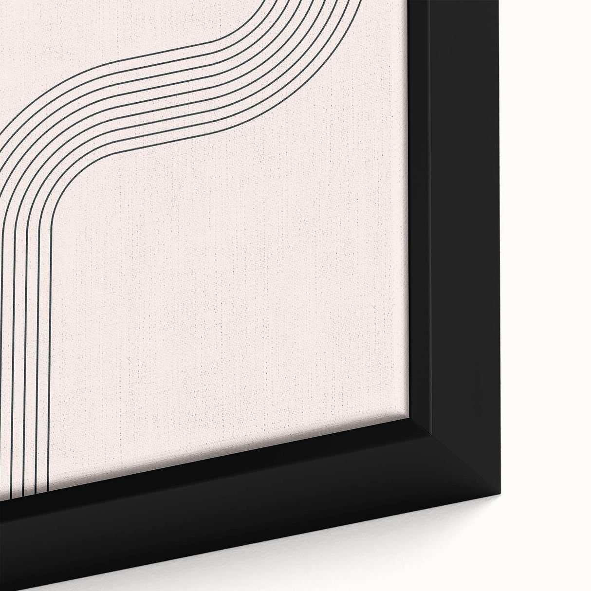 Minimalist Bohemian Wall Art - Geometric Boho Decor Canvas with Curved Lines