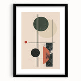 Abstract Bohemian Wall Art - Geometric Boho Decor Canvas with Earthy Tones