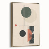 Abstract Bohemian Wall Art - Geometric Boho Decor Canvas with Earthy Tones