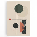 Abstract Bohemian Wall Art - Geometric Boho Decor Canvas with Earthy Tones