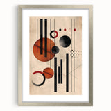 Abstract Bohemian Wall Art - Geometric Boho Decor Canvas with Earthy Hues