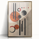 Abstract Bohemian Wall Art - Geometric Boho Decor Canvas with Earthy Hues