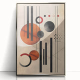 Abstract Bohemian Wall Art - Geometric Boho Decor Canvas with Earthy Hues