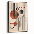Abstract Bohemian Wall Art - Geometric Boho Decor Canvas with Earthy Hues