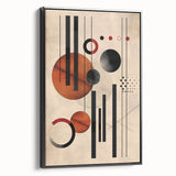 Abstract Bohemian Wall Art - Geometric Boho Decor Canvas with Earthy Hues