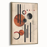 Abstract Bohemian Wall Art - Geometric Boho Decor Canvas with Earthy Hues