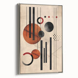 Abstract Bohemian Wall Art - Geometric Boho Decor Canvas with Earthy Hues
