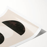 Minimalist Bohemian Wall Art - Geometric Boho Decor Canvas with Earthy Tones