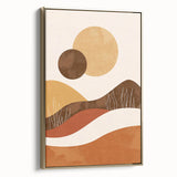 Eclectic Bohemian Wall Art | Artistic Boho Decor Canvas for Warm Interiors