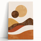 Eclectic Bohemian Wall Art | Artistic Boho Decor Canvas for Warm Interiors