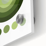 Bohemian Green Circle Art | Eclectic Bauhaus Boho Decor Canvas Print