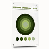 Bohemian Green Circle Art | Eclectic Bauhaus Boho Decor Canvas Print