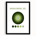 Bohemian Green Circle Art | Eclectic Bauhaus Boho Decor Canvas Print