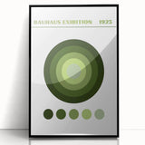 Bohemian Green Circle Art | Eclectic Bauhaus Boho Decor Canvas Print