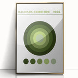 Bohemian Green Circle Art | Eclectic Bauhaus Boho Decor Canvas Print