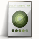Bohemian Green Circle Art | Eclectic Bauhaus Boho Decor Canvas Print