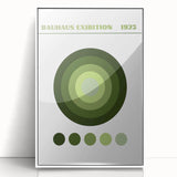 Bohemian Green Circle Art | Eclectic Bauhaus Boho Decor Canvas Print