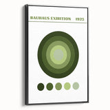 Bohemian Green Circle Art | Eclectic Bauhaus Boho Decor Canvas Print