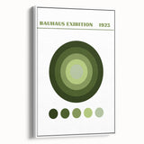 Bohemian Green Circle Art | Eclectic Bauhaus Boho Decor Canvas Print