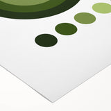 Bohemian Green Circle Art | Eclectic Bauhaus Boho Decor Canvas Print