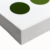 Bohemian Green Circle Art | Eclectic Bauhaus Boho Decor Canvas Print