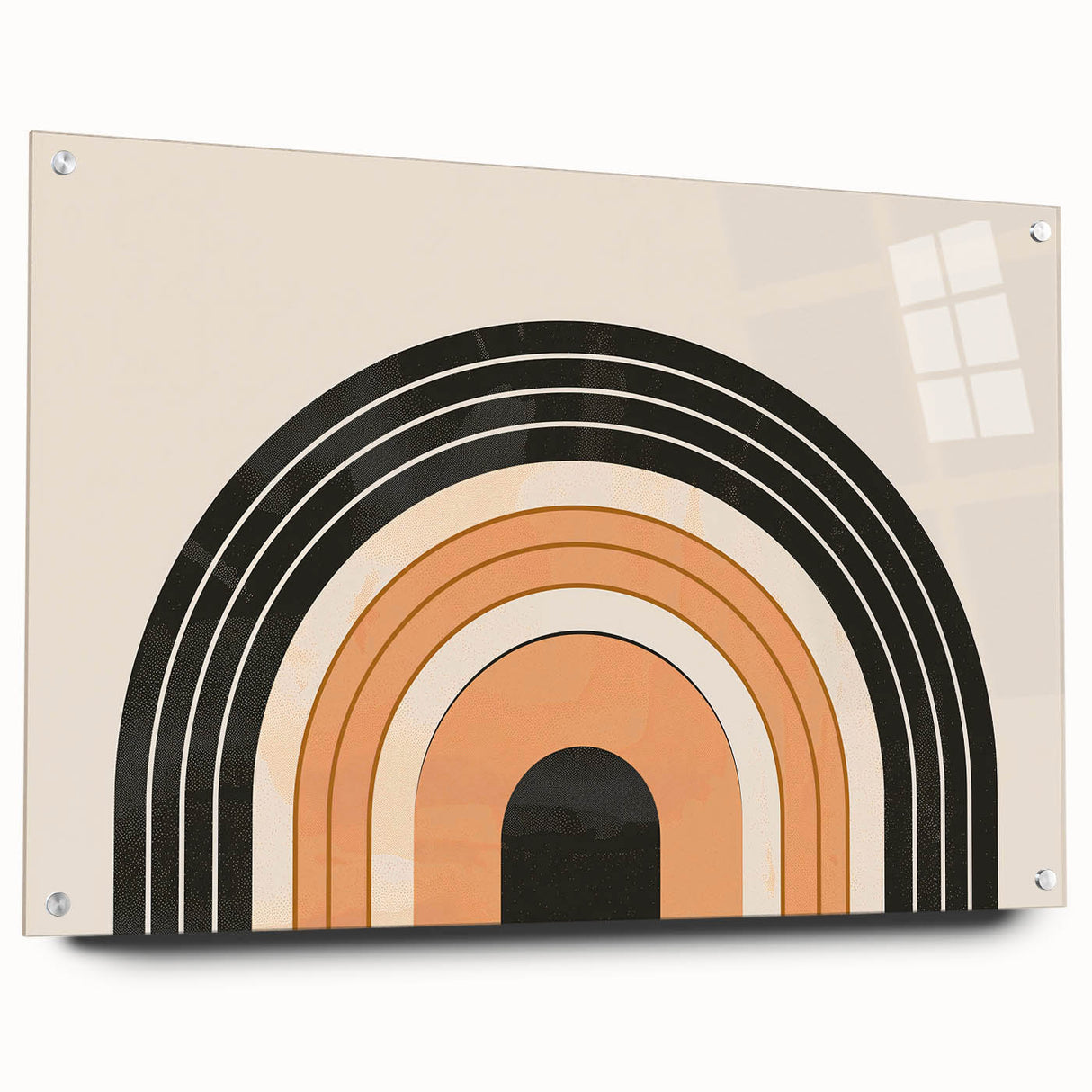 Boho Wall Art - Minimalist Geometric Arch Bohemian Canvas Decor