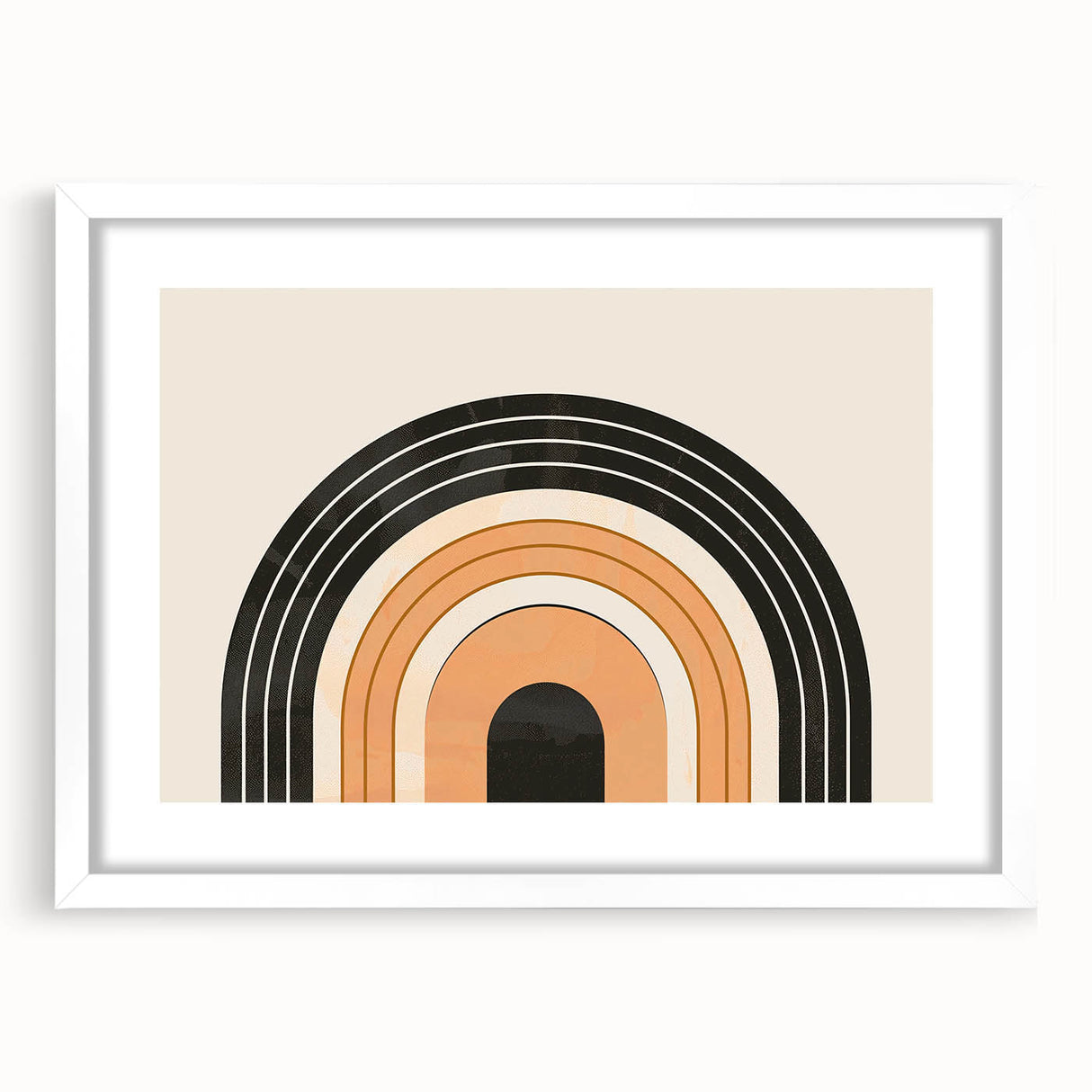 Boho Wall Art - Minimalist Geometric Arch Bohemian Canvas Decor