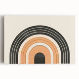 Boho Wall Art - Minimalist Geometric Arch Bohemian Canvas Decor