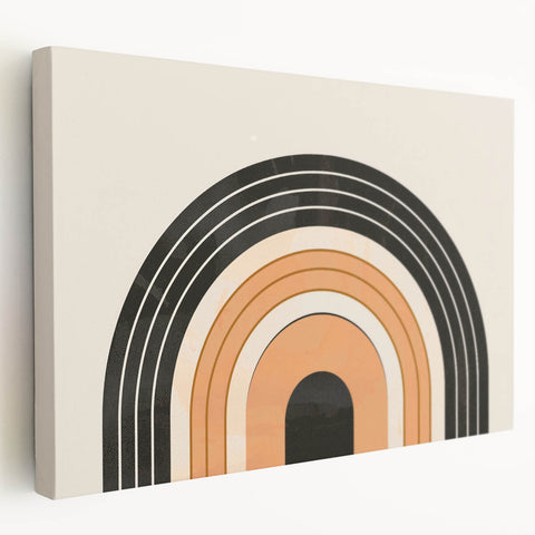 Boho Wall Art - Minimalist Geometric Arch Bohemian Canvas Decor