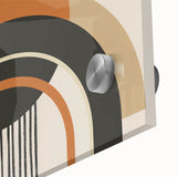 Boho Wall Art - Bold Geometric Arches in Earthy Tones Bohemian Canvas