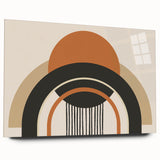 Boho Wall Art - Bold Geometric Arches in Earthy Tones Bohemian Canvas