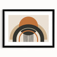 Boho Wall Art - Bold Geometric Arches in Earthy Tones Bohemian Canvas