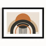 Boho Wall Art - Bold Geometric Arches in Earthy Tones Bohemian Canvas
