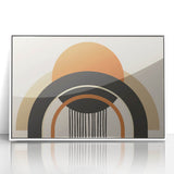 Boho Wall Art - Bold Geometric Arches in Earthy Tones Bohemian Canvas
