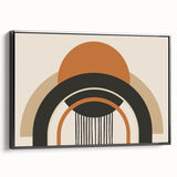 Boho Wall Art - Bold Geometric Arches in Earthy Tones Bohemian Canvas