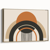 Boho Wall Art - Bold Geometric Arches in Earthy Tones Bohemian Canvas