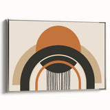 Boho Wall Art - Bold Geometric Arches in Earthy Tones Bohemian Canvas