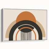 Boho Wall Art - Bold Geometric Arches in Earthy Tones Bohemian Canvas
