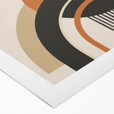 Boho Wall Art - Bold Geometric Arches in Earthy Tones Bohemian Canvas