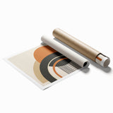 Boho Wall Art - Bold Geometric Arches in Earthy Tones Bohemian Canvas