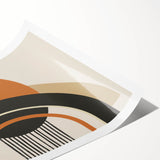 Boho Wall Art - Bold Geometric Arches in Earthy Tones Bohemian Canvas