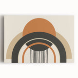 Boho Wall Art - Bold Geometric Arches in Earthy Tones Bohemian Canvas