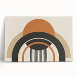 Boho Wall Art - Bold Geometric Arches in Earthy Tones Bohemian Canvas